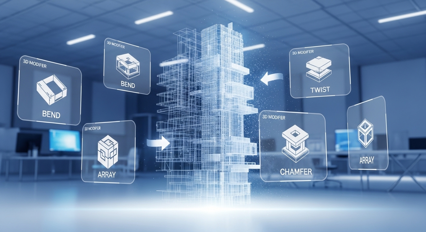 建築パース制作で必須！3ds Maxの便利モディファイヤ