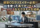 建築CGクリエイター必見！AIを使った高クオリティ＆シームレスなテクスチャ生成術
