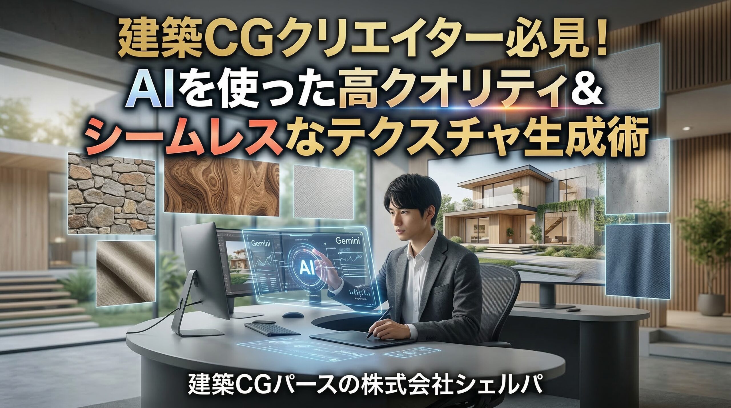 建築CGクリエイター必見！AIを使った高クオリティ＆シームレスなテクスチャ生成術
